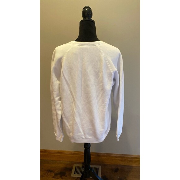 Izod Sweatshirt size Large Color Cream Inset Sides EUC Soft Versatile Casual - Picture 4 of 10